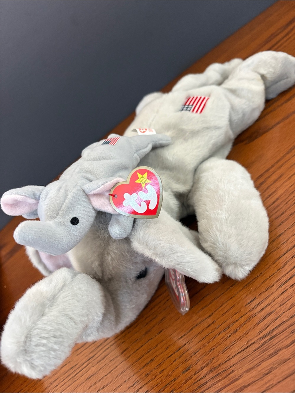 TY Beanie Babies Righty Elephant USA Vintage Flag Y2K McDonald’s Teenie Beanie